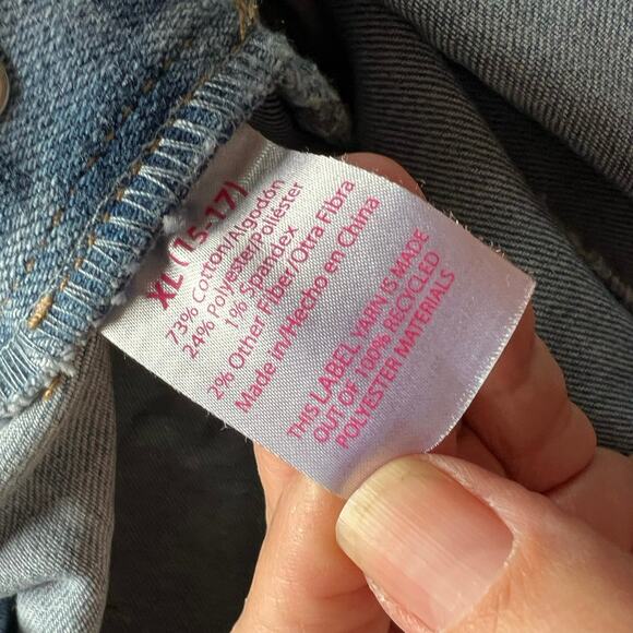 No Boundaries Checkered Denim Shortalls Overalls Junior Size XL 15-17 Re… - Picture 11 of 15